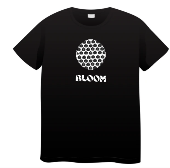 Black BLOOMY campaign T-shirt